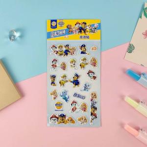 China Patrol Cute 3D Cartoon Stickers PVC Foam Leather Puffy Sticker Sheet wholesale