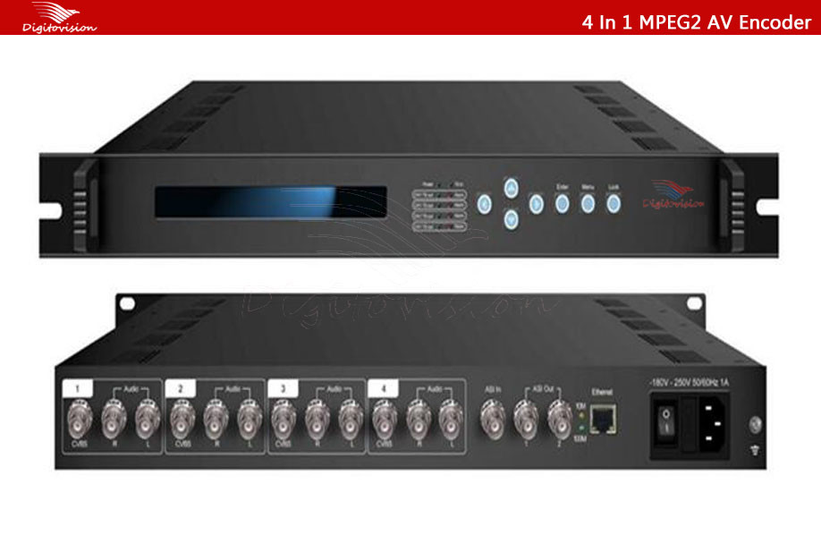 Low cost 4 in 1 Cable tv digital headend AV/hd mi mpeg2 hd encoder