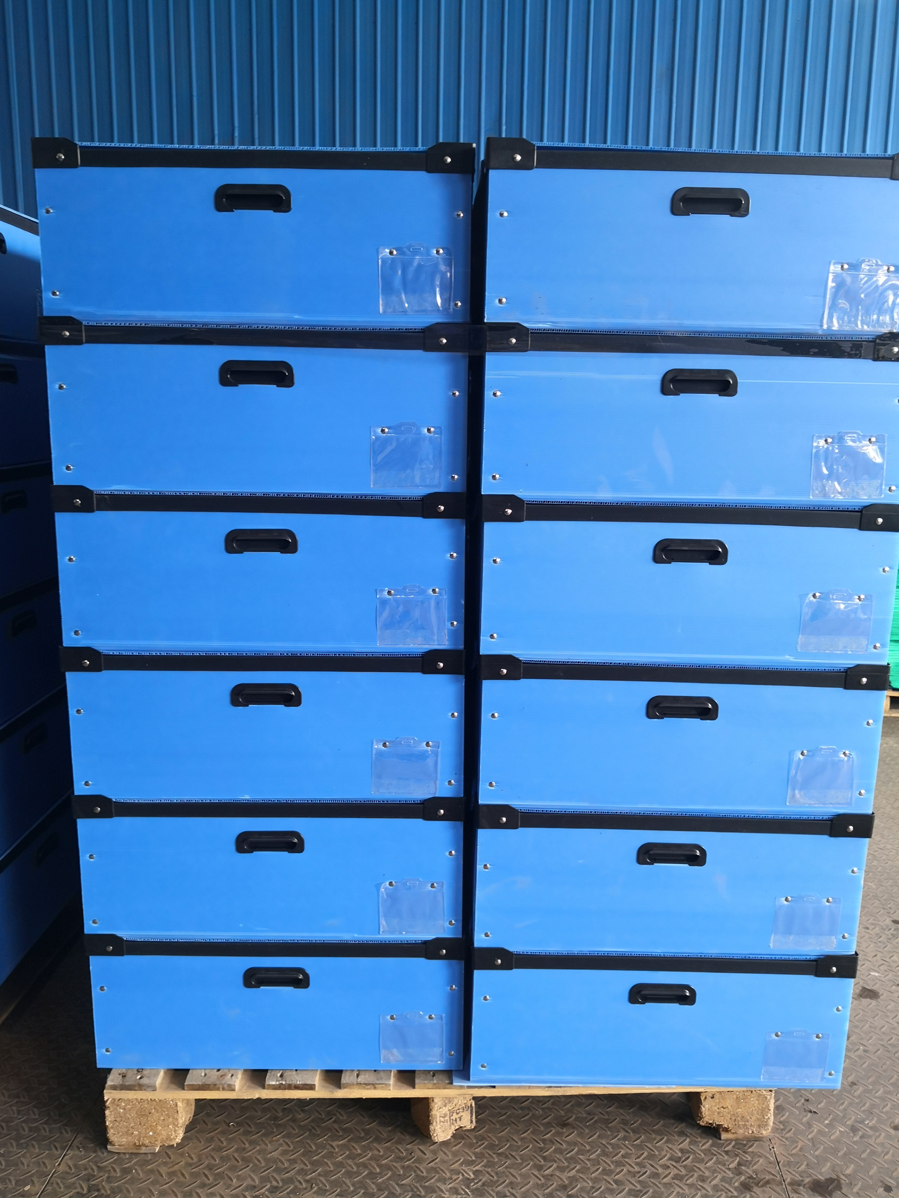 PP Blue Color Corrugated Plastic Dividers Customized Electronic Industry Use 14mm
