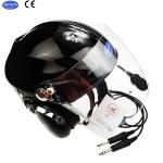 Black Aviation helmet high quality aircraft helmet light fly helmet for sale