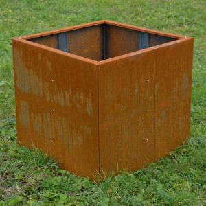 China Customized Corten Steel Outdoor Metal Planter Laser Cut Detachable wholesale