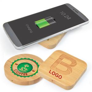 China Bamboo Smart Phone Wireless Charger Ultra Slim Fast Charge 5W Biodegradable wholesale