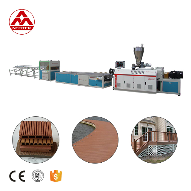 YF240 PP PE Base WPC Extrusion Line with 12800 KG Capacity and 32.9 rpm Screw Speed