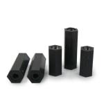 M4/4mm Threaded Male Female Hex Standoffs Black Nylon Partially