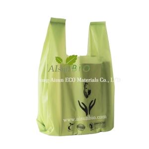 China Compostable Carrier PLA Packaging Bag Corn Degradable ODM wholesale