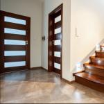 Commercial OAK Solid Wood Composite Doors , Single Swing Shower Door