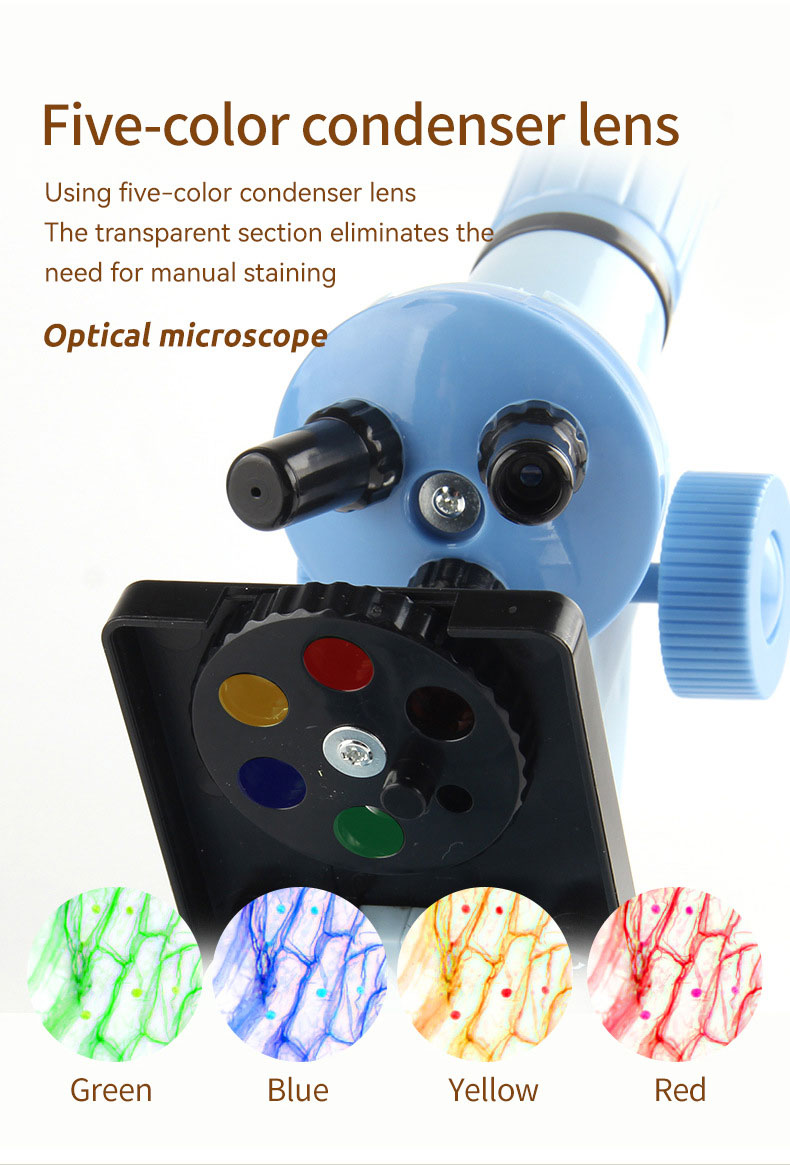 Student Science And Biology Experimental Equipment Plastic 1200 Times Microscope Toy