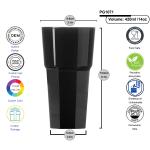 Tall Hiball Polycarbonate Plastic Tumbler Glasses 14oz Red Black White