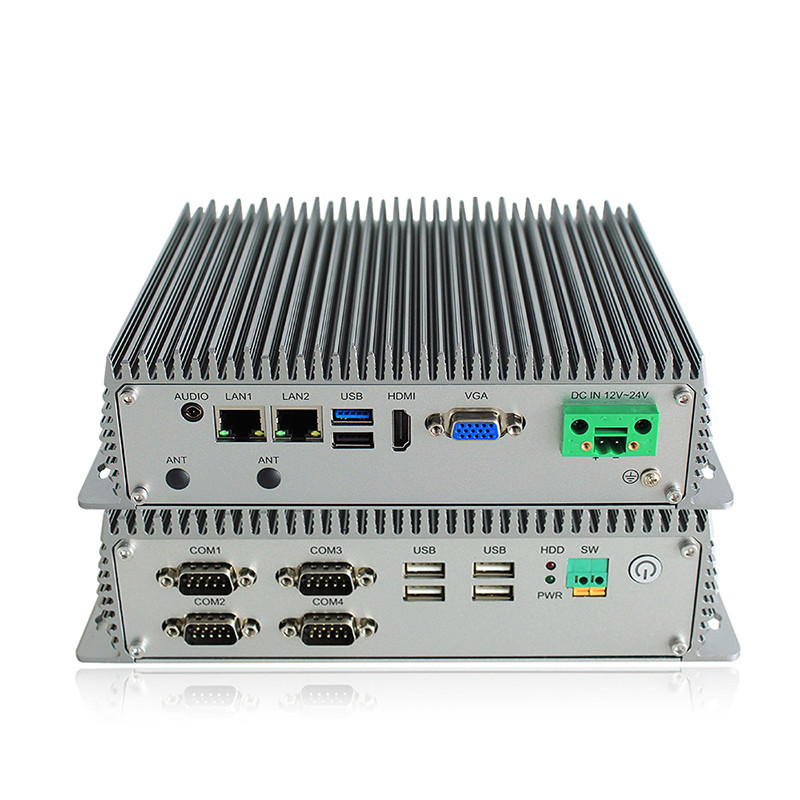 Fanless Industrial Embedded Box PC Customized J1900 Quad Core