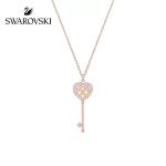 18K Gold Branded Silver Jewelry Heart Lock Necklace Key Pendant