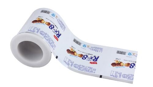 Laminated plastic package film roll gravure printing handling PET/PE laminating film roll for food packaging