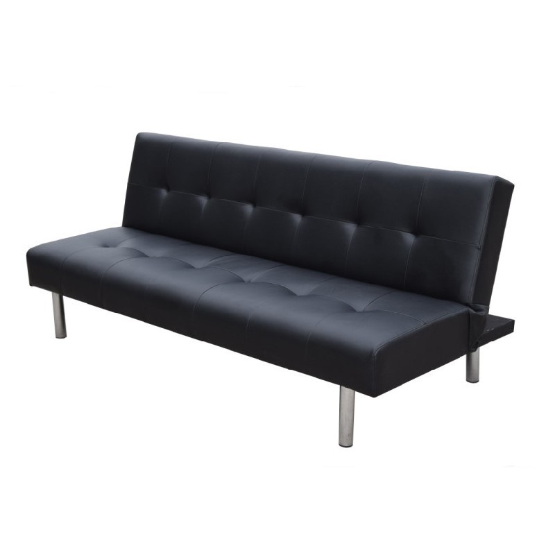 Leather Three Seater Sofa Bed