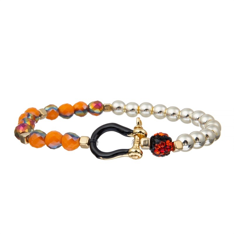 Unisex Enamel Colorful Charm Stretchy Stacking Bracelets Glass Beaded Christmas Gift