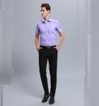 Men Business Dress Shirts Short Sleeve Stylish Anti - Pilling Turn Down Collar