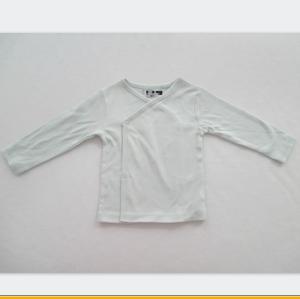 China Cotton Wrap Baby Girl Long Sleeve Shirts Brushed Interlock Soft wholesale