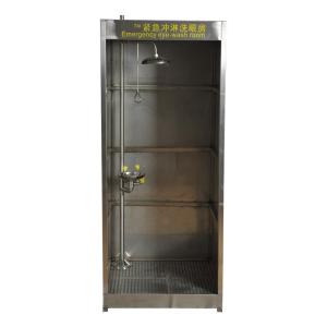 China Stainless steel emergency shower room , eyewash Room Eyewash machine stainless steel Emergency body shower Room wholesale