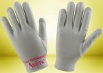 Bleached White Cotton Cosmetic Gloves Ecological Textile Fabric 23cm Length