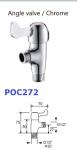 Kitchen Ceramic White Chrome Plated Plastic Angle Valve