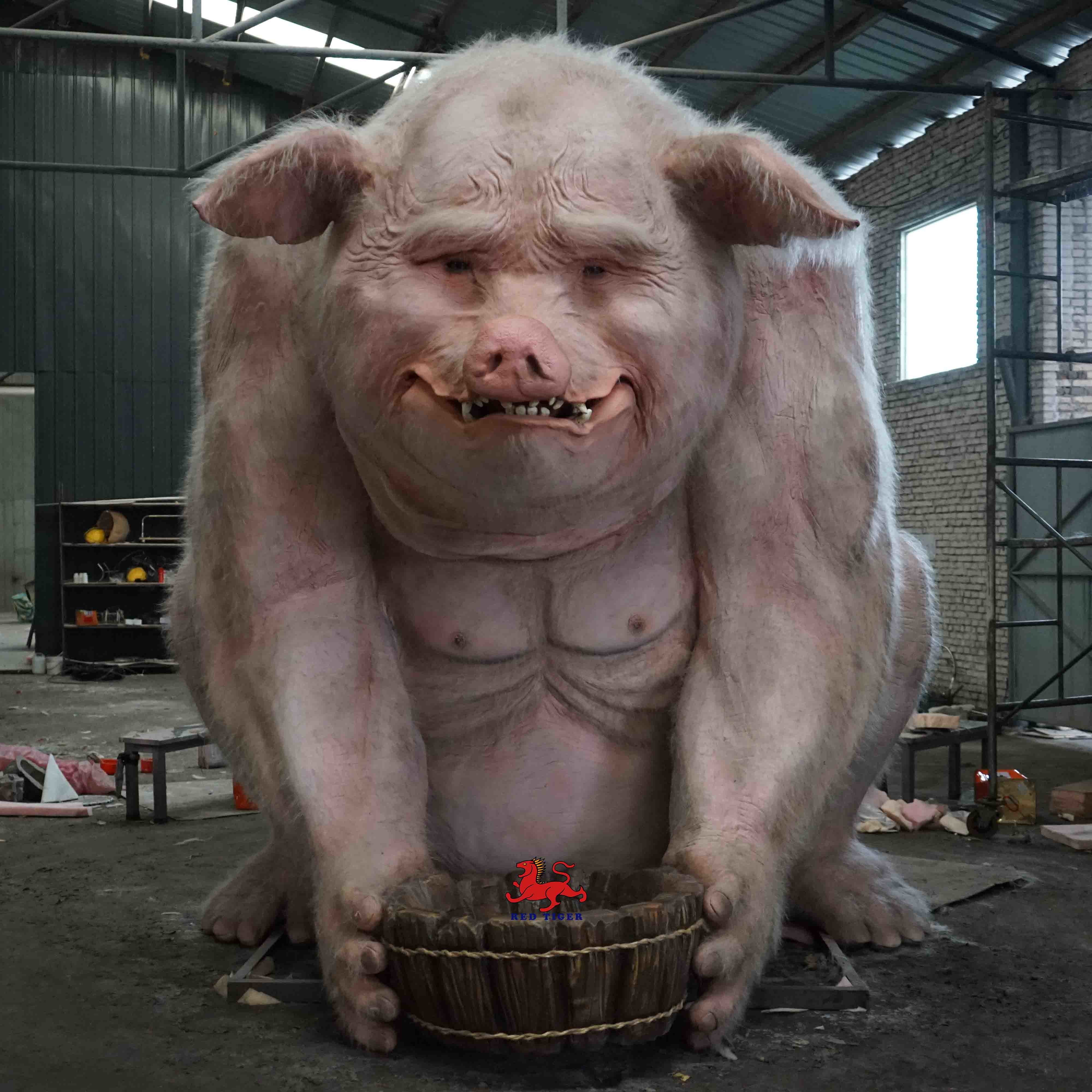 Customized Animatronic Realistic Pigs Adult Age For Shopping Malls