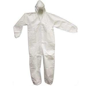 China Eco Friendly Disposable Protective Coveralls Anti Germs Smooth Inner Lining wholesale