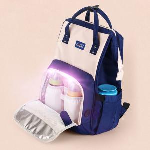 China 300D PU Cation Kill 99% Virus LED UV Disinfection Diaper Bag​ wholesale