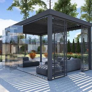 China Louver Roof Outdoor Motorized Aluminium Pergola Anodic Oxidation wholesale