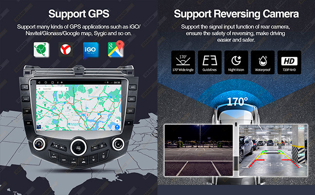 Honda Accord 7 Car Android Multimedia Player MAP Quad Core 2 Din Car GPS Radio