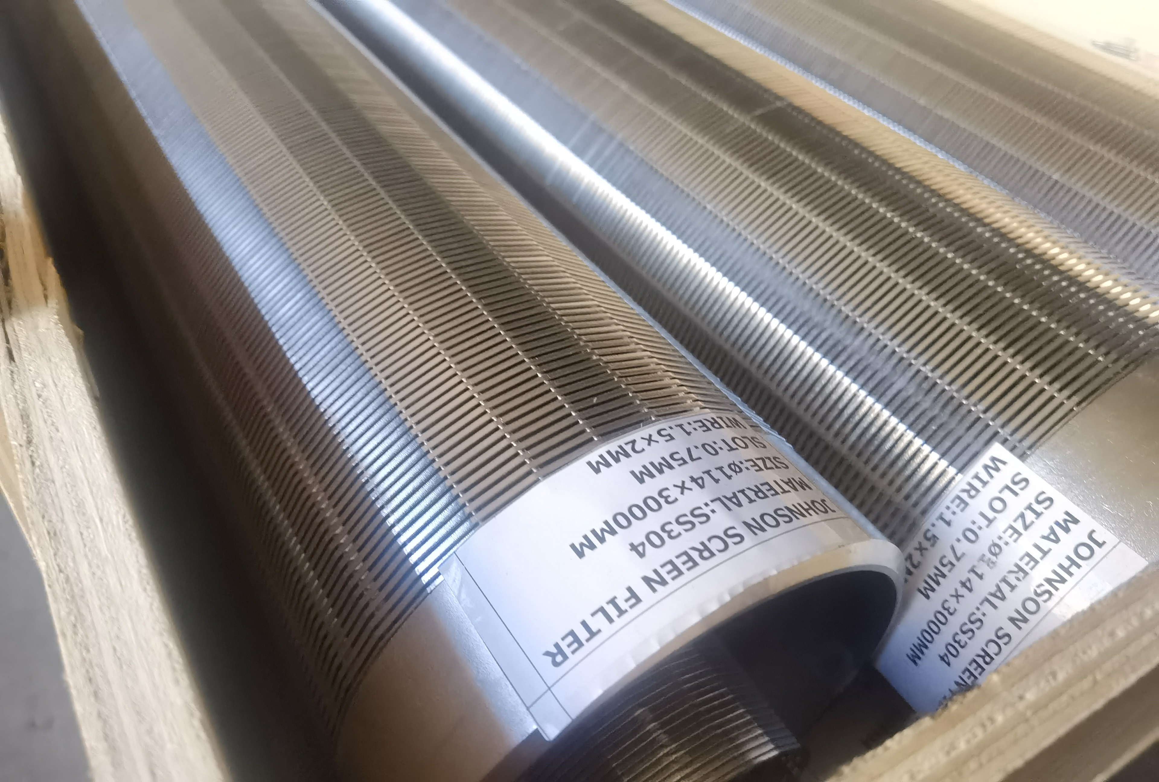 Slot 0.025mm Wire Wrapped Pipe Continuous Slot Cylinder