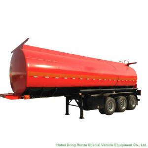 China Tri Axle Stainless Steel Tank Semi Trailer For Palm Oil / Crude Fuel / Petrol Oil Delivery wholesale