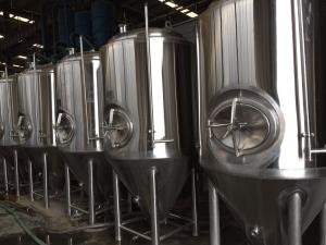 China Stainless Steel Conical Shape Brewhouse Fermenter Beer Fermentation Tank on sale