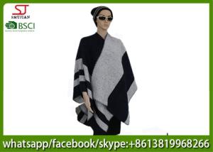 China 560g 130*130cm 100%Acrylic woven jacquard word poncho hot sale new style keep warm fashion scarf wholesale