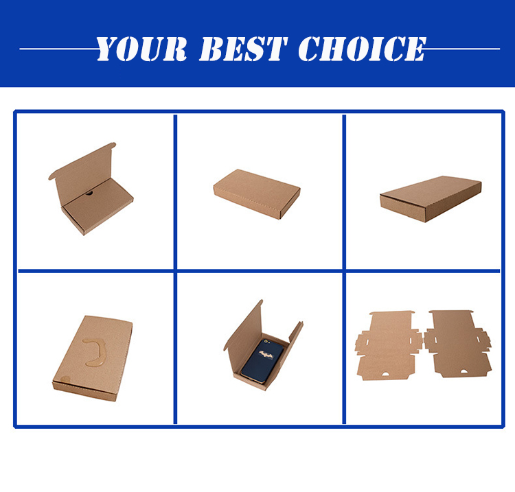 Degradable Corrugated Gift Box Shipping Kraft Easy Fold Mailers Full Protection