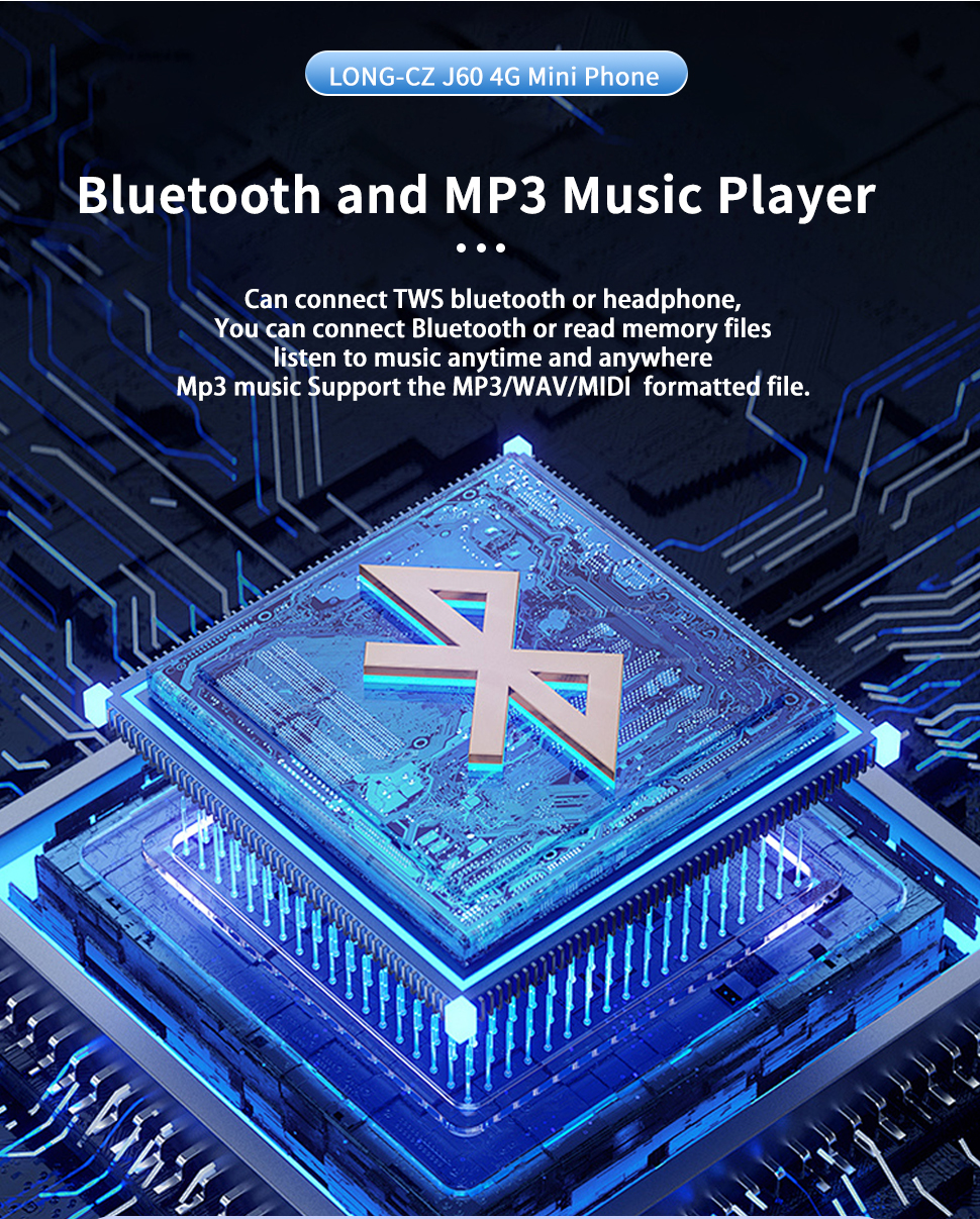 LONG-CZ J60 0.66" Mini Cellphone FM Wireless Bluetooth Handsfree Earphone Single SIM Card phone
