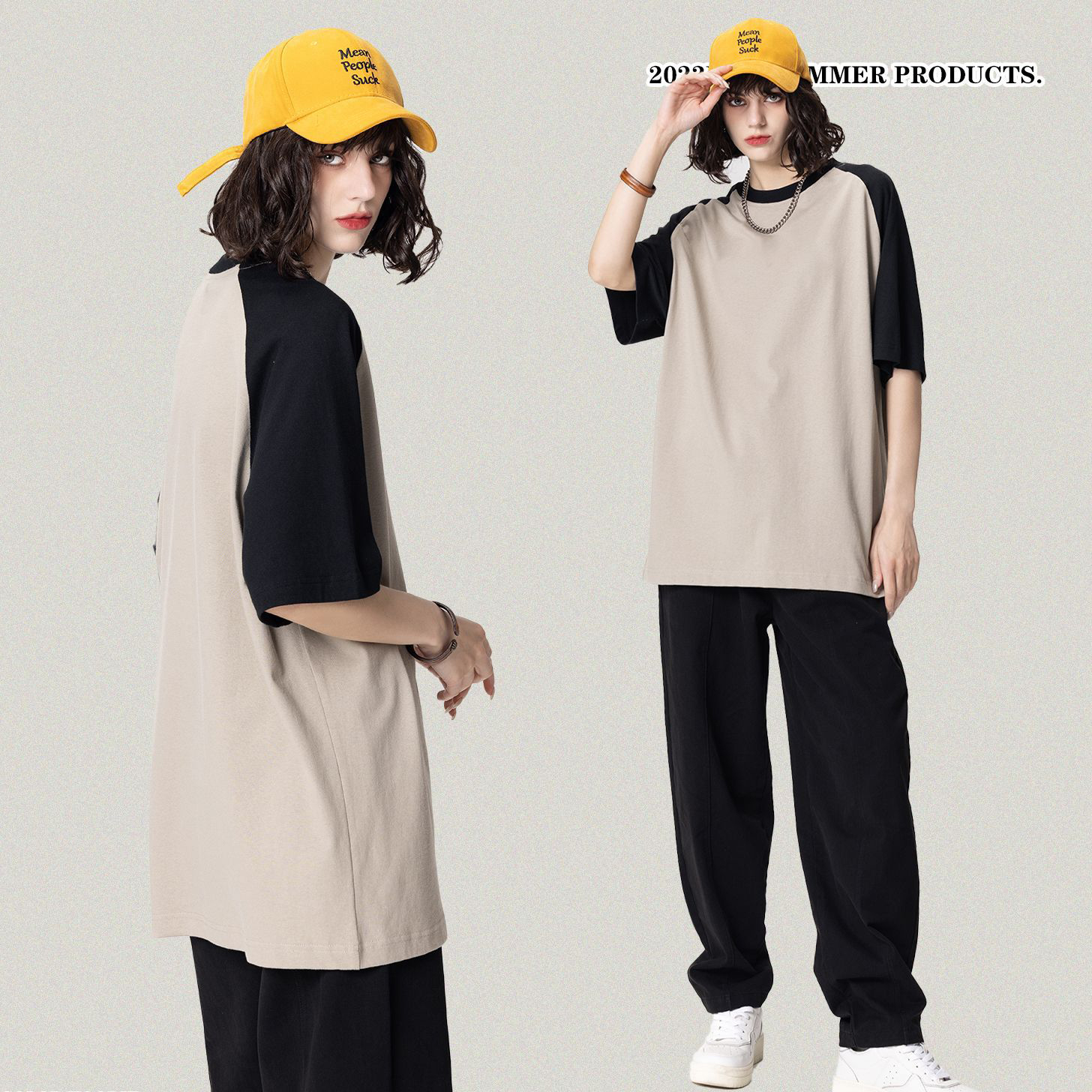 Boys Youth Men's Baseball Oversized Ringer Tshirt in 100% Cotton Fabric for Streetwear