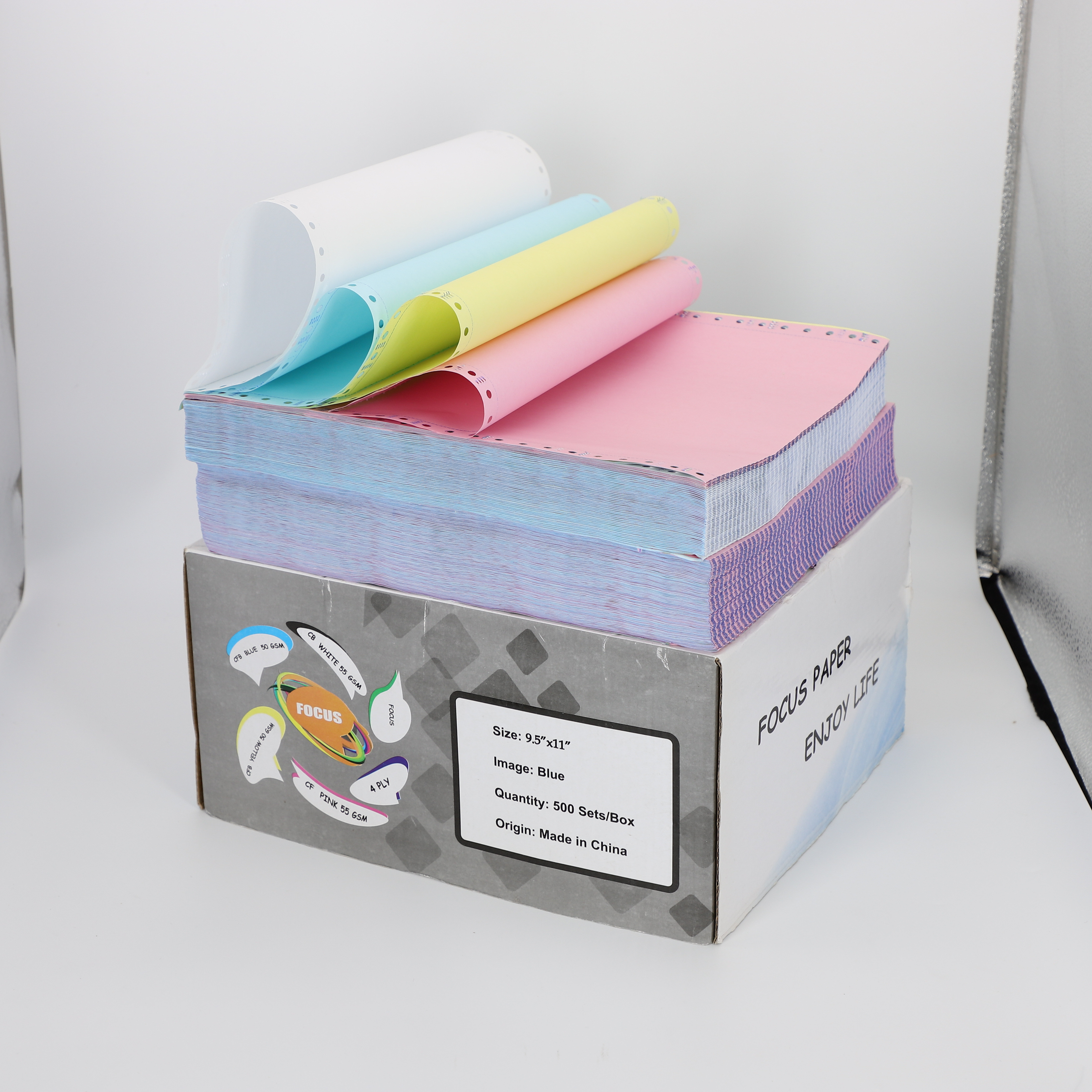 6000m 12000m NCR Paper Smooth Surface Non Carbon Copy Paper