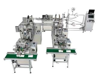 Medical Grade Isolation Face Mask Making Machine , Disposable Mask Making