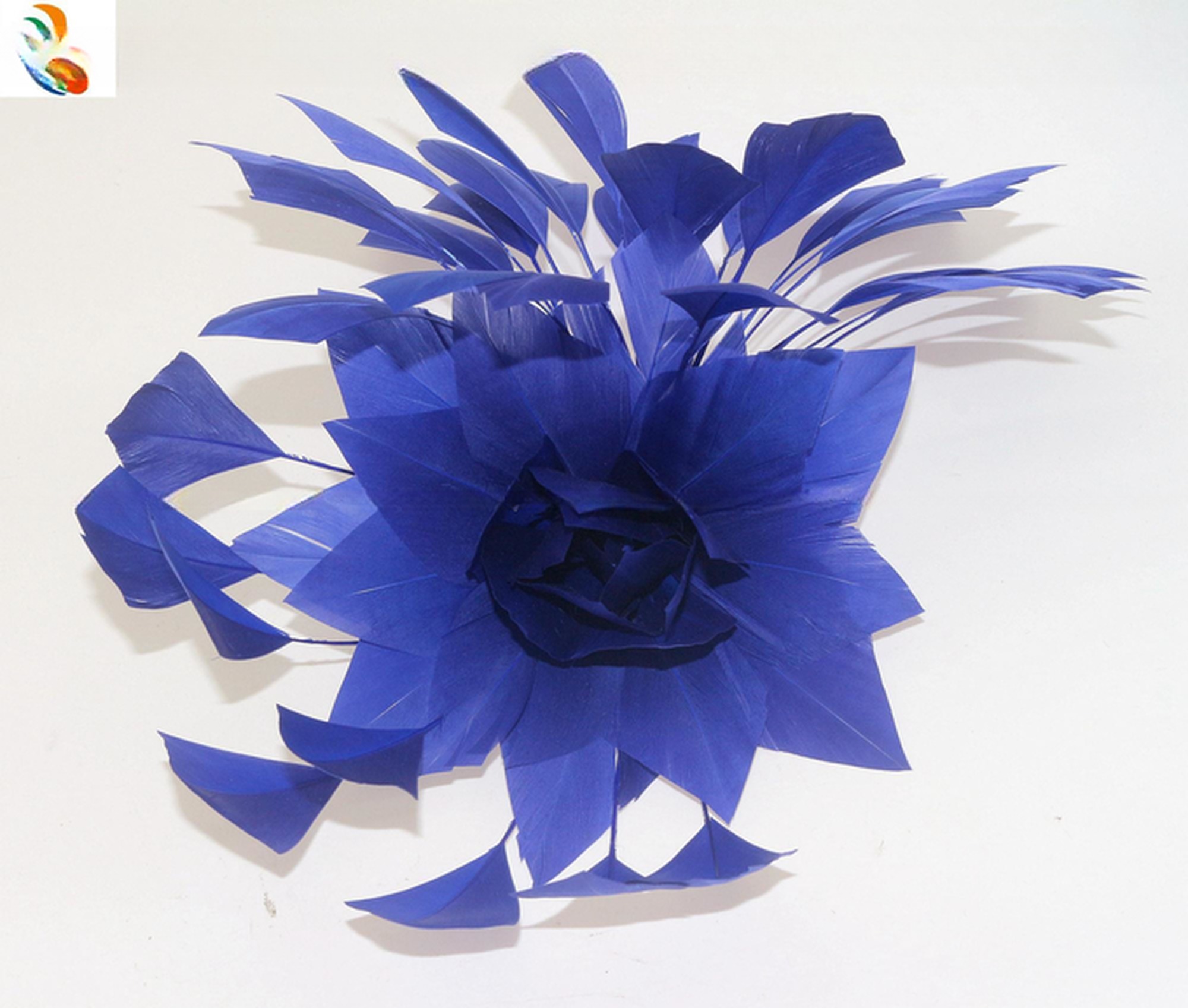 20*20 cm Stripped Goose Feather Flower Mount with Wire Accessory Shipping via Carriers