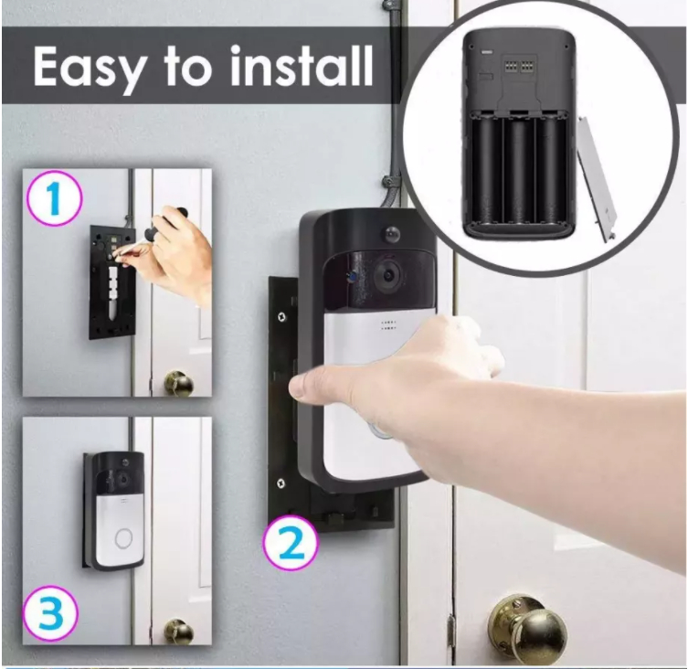 1080P IPS Smart Video Doorbell Waterproof 850nm Infrared Wireless Ring Bell