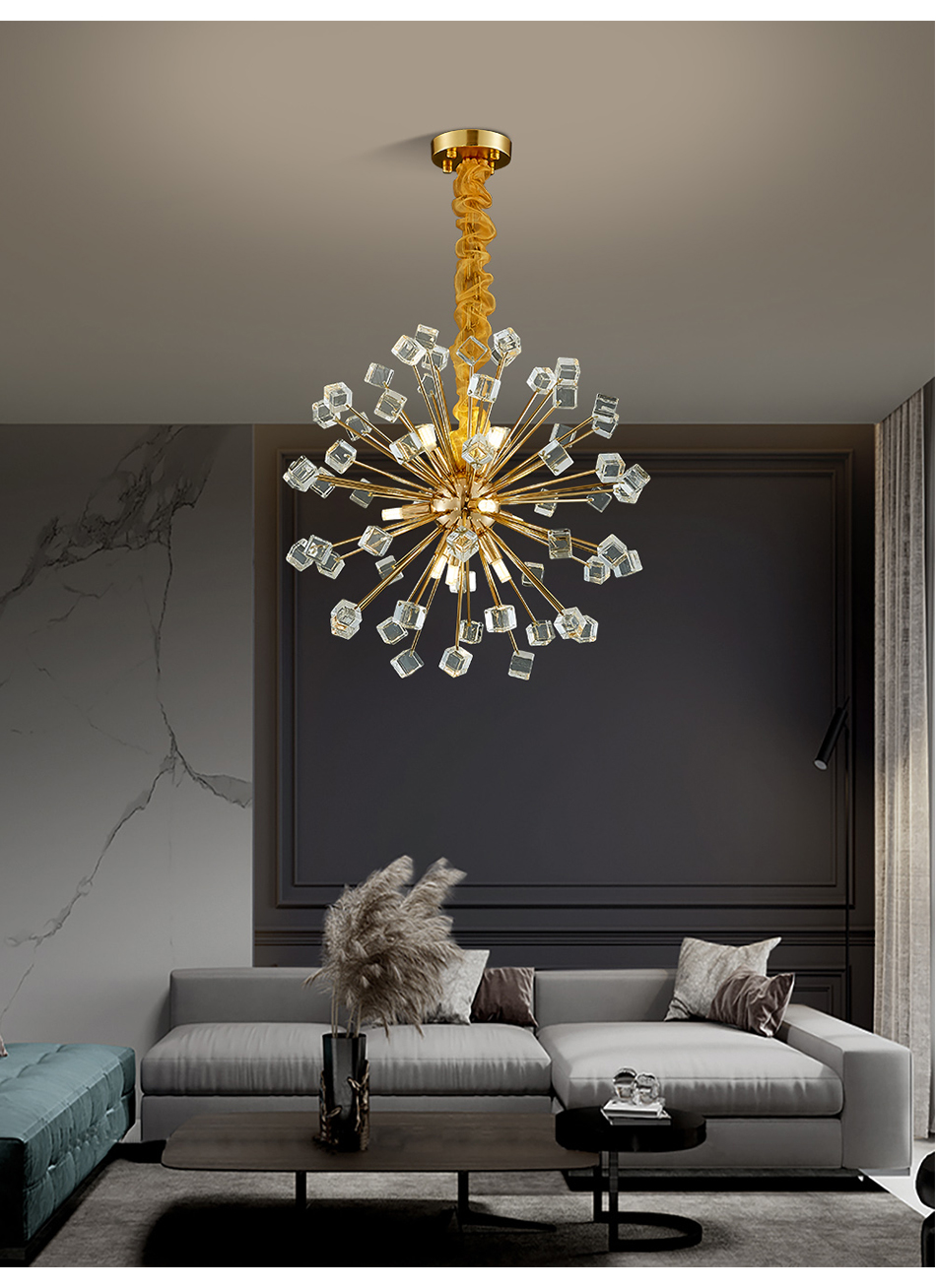 Modern Crystal Chandelier Lighting For Living Room Bedroom Restaurant Dandelion Chandelier(WH-CY-207)