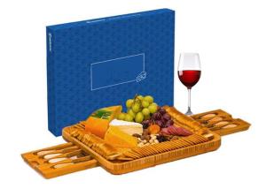 China Extra Large Bamboo Cheese Board Natural Wooden Serving Platter Server wholesale