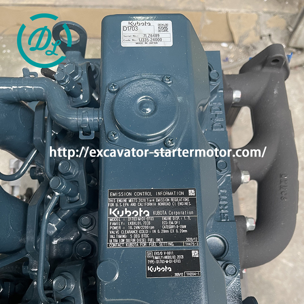 D1703-M-DI-EF03 Diesel Engine Kubota 18.2KW/2200rpm U30 U35