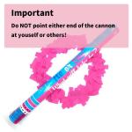 24" Blue Pink Gender Reveal Powder Cannon Baby Shower Compressed Air Smoke