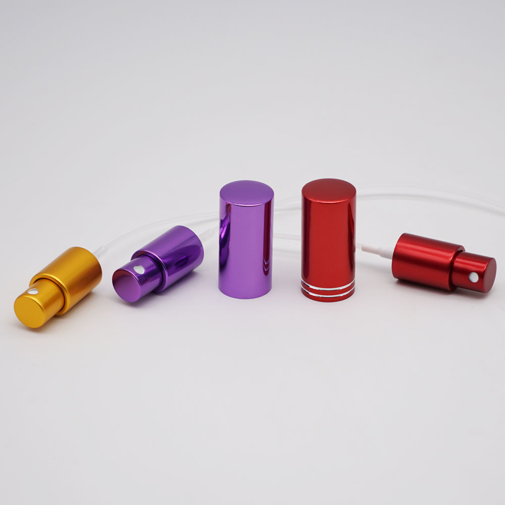 Travel Perfume Screw Spray Pump Aluminum Fine Mist Sprayer With Cap For Bottles