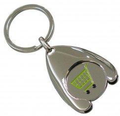China Pad Printing 1.5mm Pantone Color Chart Promotional Metal Keyrings wholesale