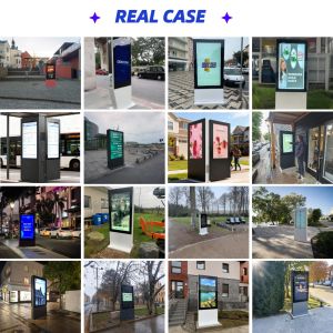 Double-sided Outdoor LCD Digital Signage with 10-Point Capacitive Touch and 2*5W