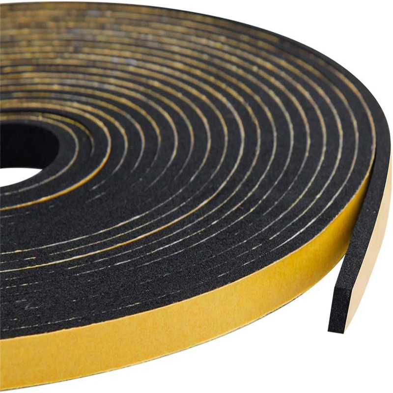 High Density Rubber Foam Weatherstrip Tape Soundproofing Door Seal