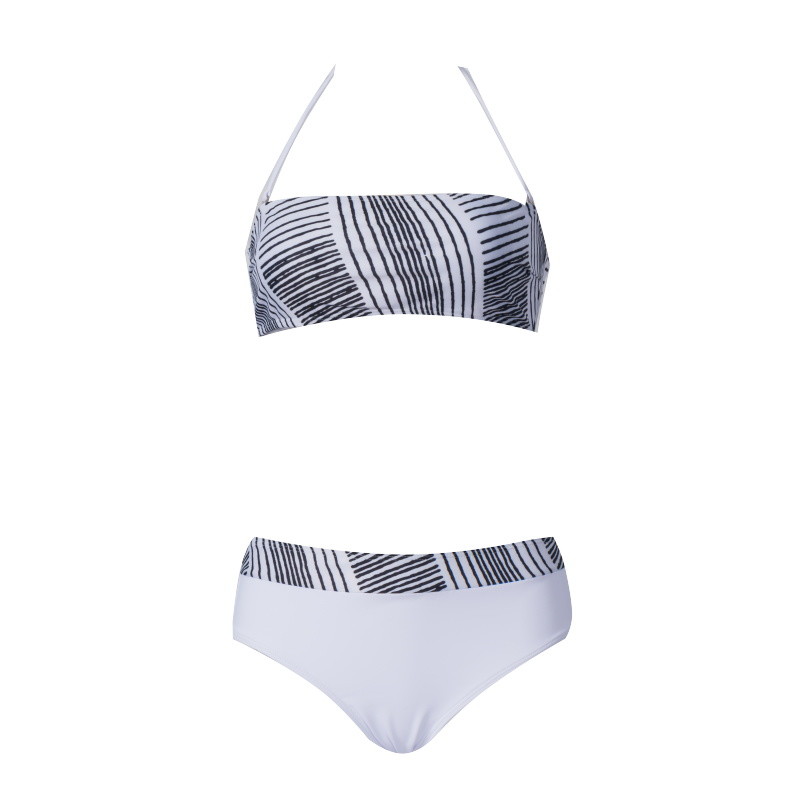 Tiered Layer Tie a Knot Front Top With Low waist Bikini swimsuit high cut