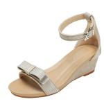 BS169 Fashion Sandals Women'S European And American Rhinestone Cross Strap Back