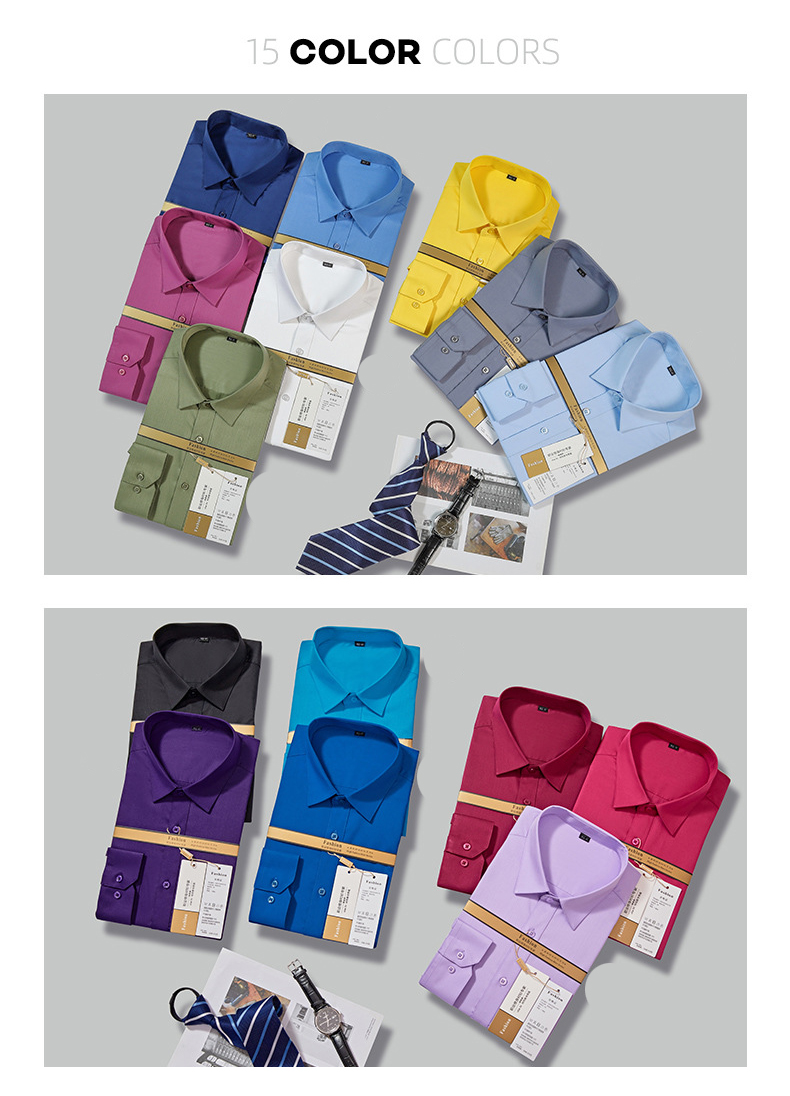 Short/Long Sleeve Men's and Women's Casual Shirt with Viscose/Polyester/Spandex Fabric