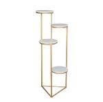 Flower pot shelf steel three layer stand for planter